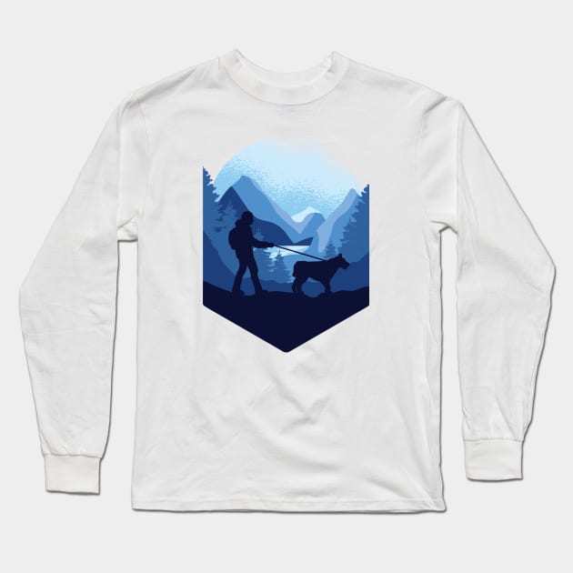Dog trekking Long Sleeve T-Shirt by LR_Collections